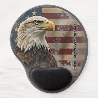 Majestic Eagle & Flag – Spirit of Freedom Gel Mouse Pad