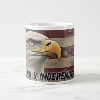 Majestic Eagle & Flag – Spirit of Freedom Giant Coffee Mug