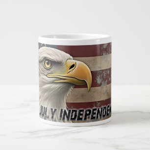 Majestic Eagle & Flag – Spirit of Freedom Giant Coffee Mug