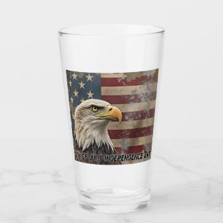 Majestic Eagle & Flag – Spirit of Freedom Glass