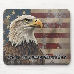 Majestic Eagle & Flag – Spirit of Freedom Mouse Pad