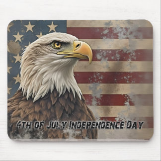 Majestic Eagle & Flag – Spirit of Freedom Mouse Pad