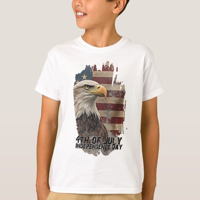 Majestic Eagle & Flag – Spirit of Freedom T-Shirt (Front)