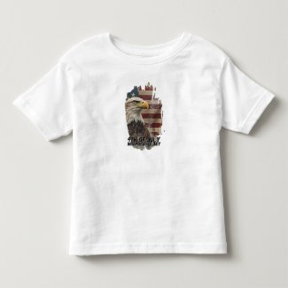 Majestic Eagle & Flag – Spirit of Freedom Toddler T-shirt