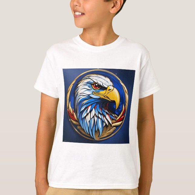 Majestic Eagle Head Graphic Kids' T-Shirt (Front)