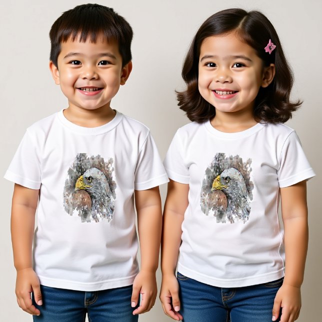 Majestic Eagle Head Watercolor Toddler T-shirt (Creator Uploaded)