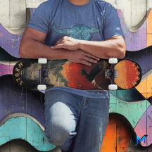 Majestic Eagle in Fiery Sunset, Retro Vintage