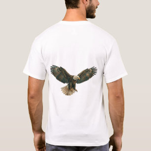 Majestic Eagle in Flight - Power and Freedom Desi T-Shirt