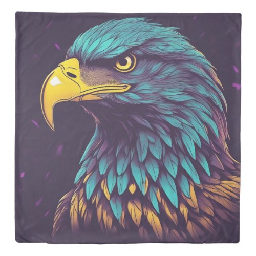 Majestic Eagle in vibrant Colors Duvet Cover