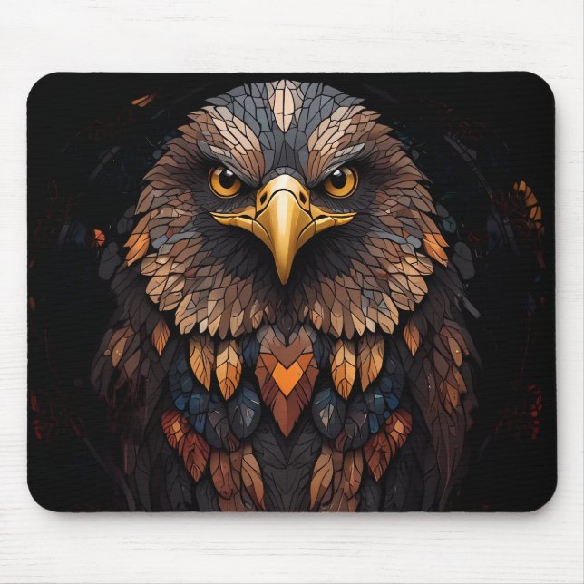 Majestic eagle Key Ring Mouse Pad (Front)