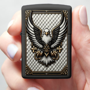 Majestic Eagle Leather-Style Luxe Zippo Lighter