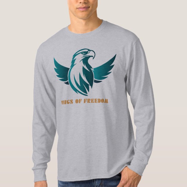 Majestic Eagle Logo T-Shirt - Teal 'Wings of Freed (Front)
