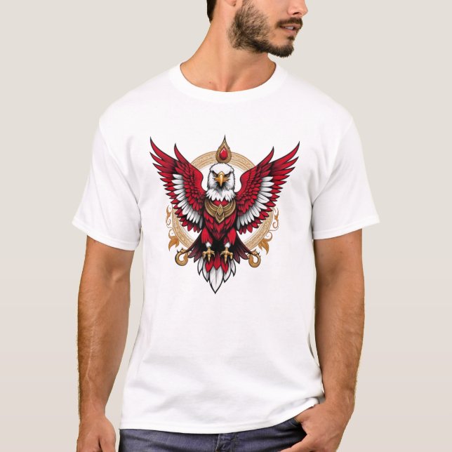 Majestic Eagle Power and Pride Luxury T-Shirt  (Front)