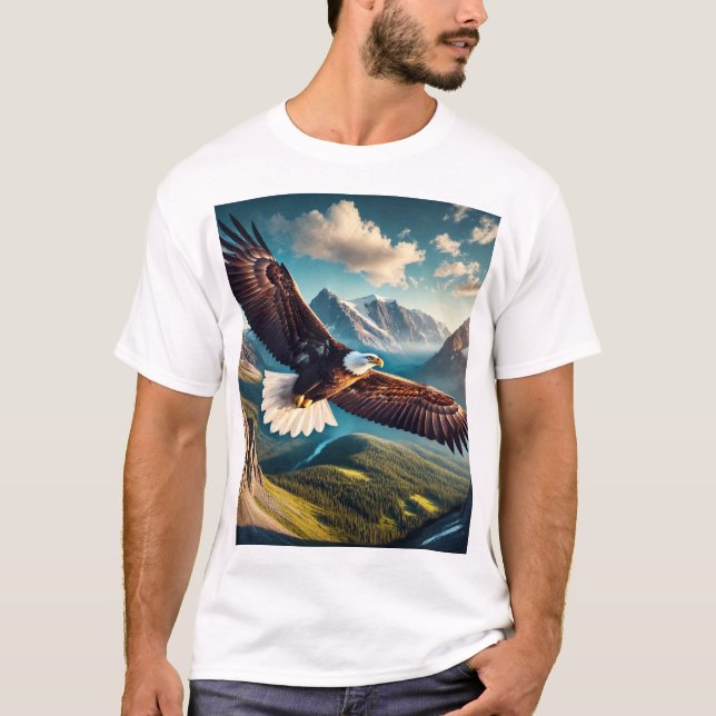 Majestic Eagle Soar T-Shirt Design (Front)