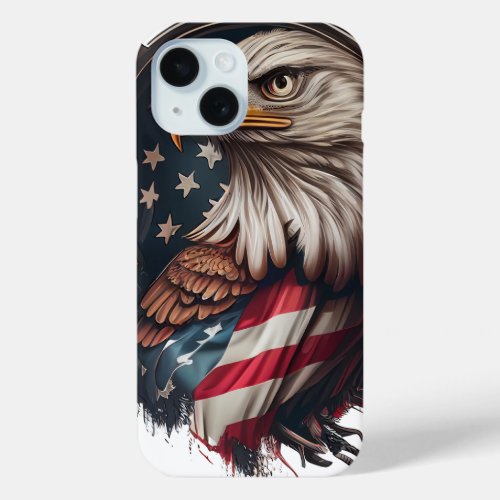 Majestic Eagle Soaring iPhone 15 Case