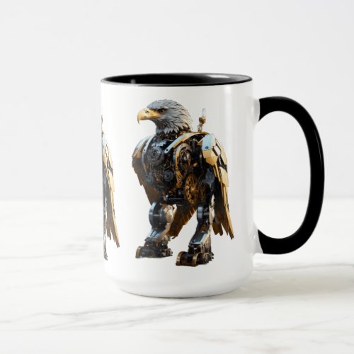 Majestic eagle soaring on mug Mug