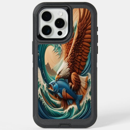 Majestic Eagle Soars Over Fish iPhone 15 Pro Max Case