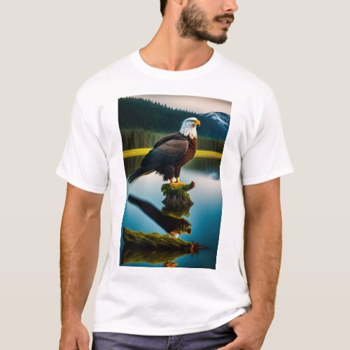 Majestic Eagle Vista Tee Soaring High in Nature T_Shirt