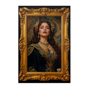 Majestic Elegance Of Valerine d’Auvray Portrait Acrylic Print