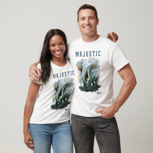 Majestic Elephant 1 White T-Shirt