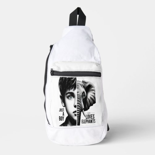 Majestic Elephant_Boy Harmony Portrait Sling Bag