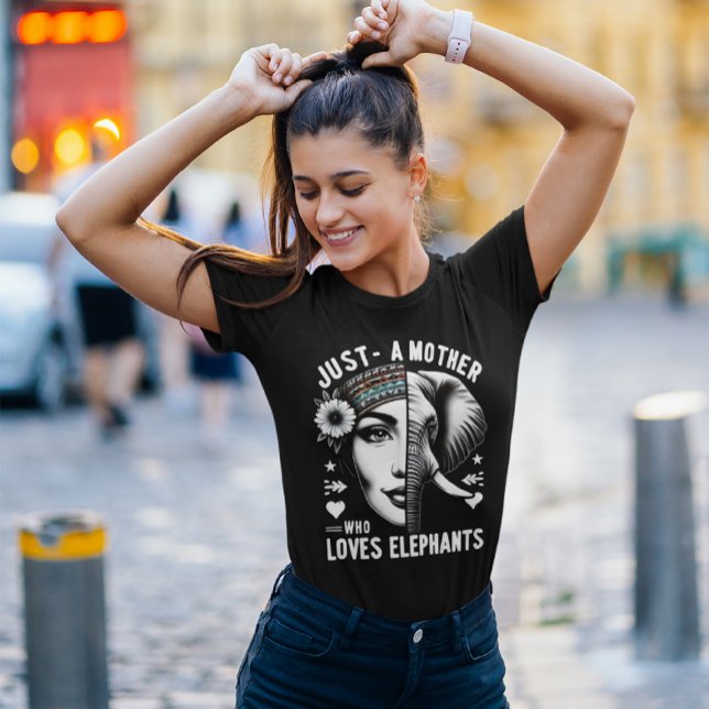 Majestic Elephant-Human Harmony Portrait T-Shirt (Creator Uploaded)