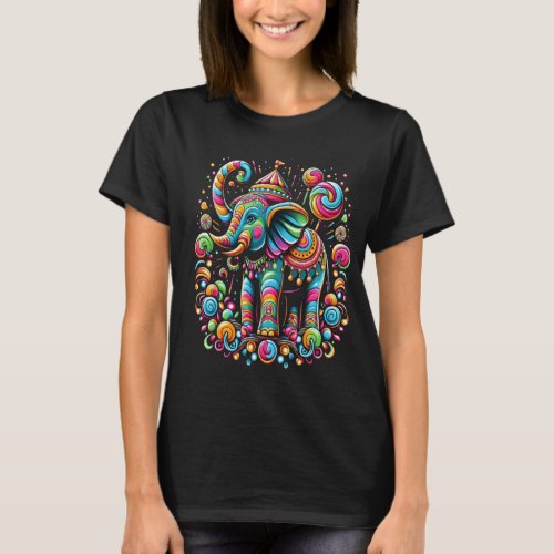 Majestic Elephant in a Hat T_Shirt
