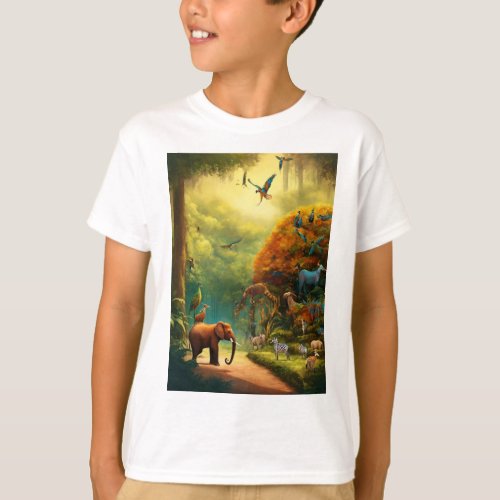 Majestic Elephant in the Forest T_Shirt