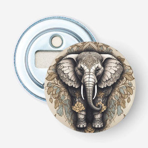 Majestic Elephant Mandala Bottle Opener