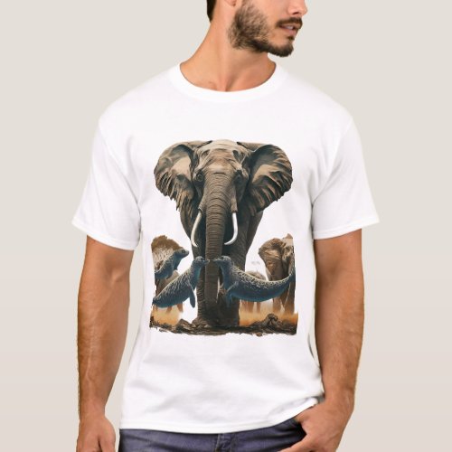 majestic elephant seals swimming T_Shirt