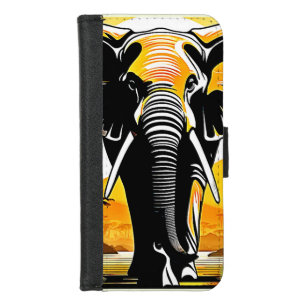 Majestic Elephant Sunset iPhone 8/7 Wallet Case