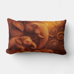 Majestic Elephants Lumbar Pillow