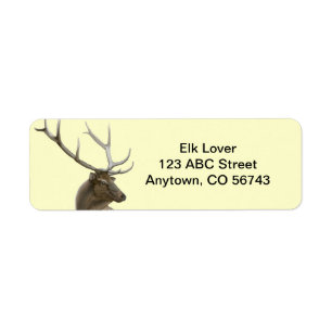 Majestic Elk Buck Customizable Label