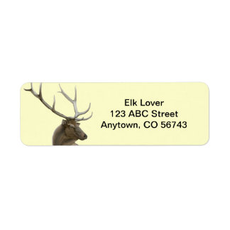 Majestic Elk Buck Customizable Label