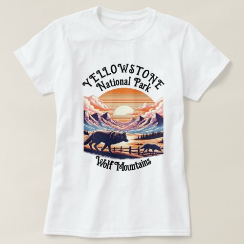 Majestic Emblem of Yellowstone National Park T_Shirt