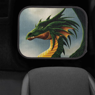 Majestic Emerald Green Dragon Fantasy Car Floor Mat