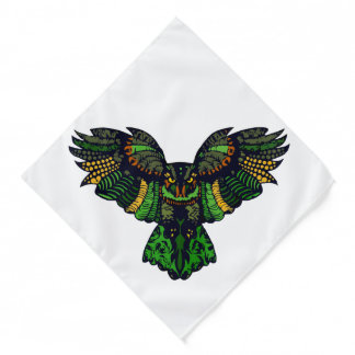 Majestic Emerald Owl Bandana