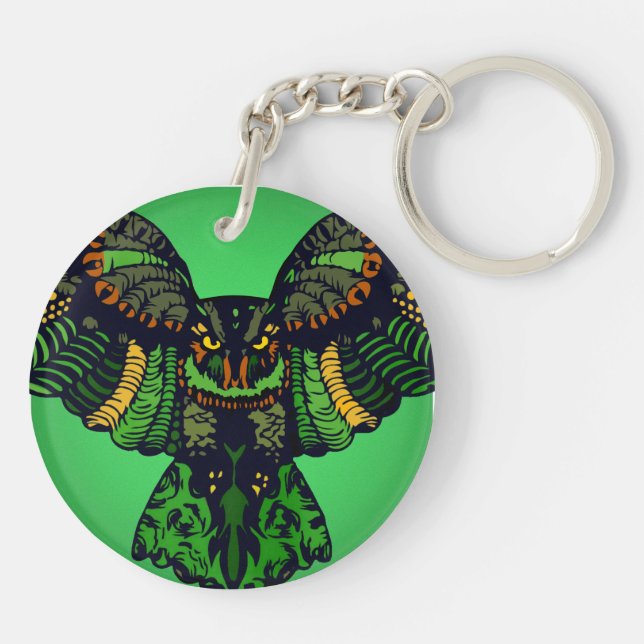 Majestic Emerald Owl Keychain (Back)