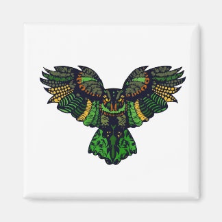 Majestic Emerald Owl Magnet