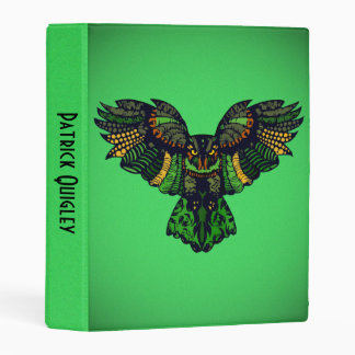 Majestic Emerald Owl Mini Binder