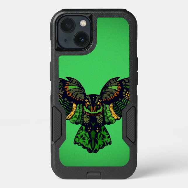 Majestic Emerald Owl Otterbox iPhone Case (Back)