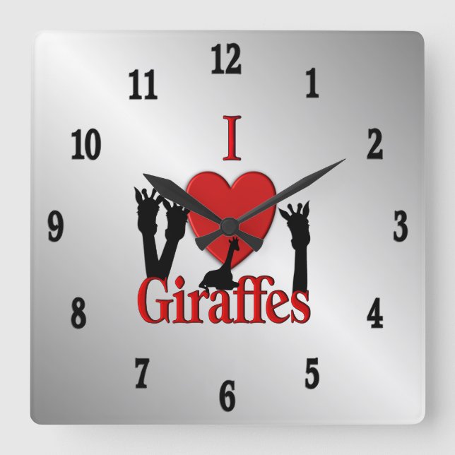 Majestic Emerald Owl Roman Numerals Square Wall Clock (Front)