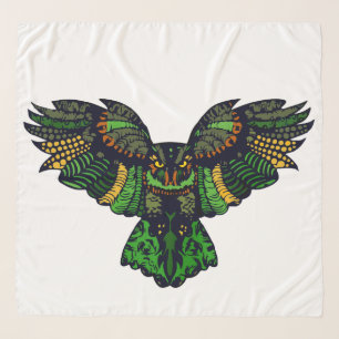 Majestic Emerald Owl Scarf