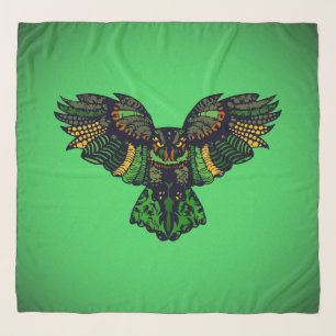 Majestic Emerald Owl Scarf