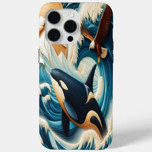 Majestic Encounter Orca and Eagle iPhone 15 Pro Max Case