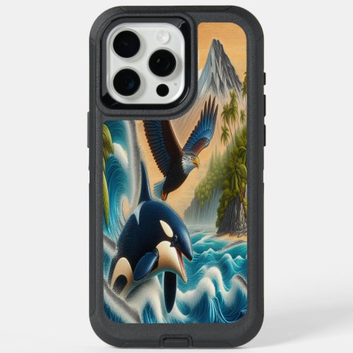 Majestic Encounter Orca and Orca Whale iPhone 15 Pro Max Case