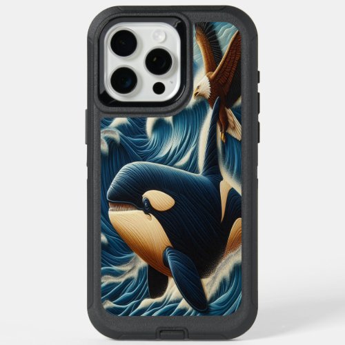 Majestic Encounter Whale and Eagle iPhone 15 Pro Max Case