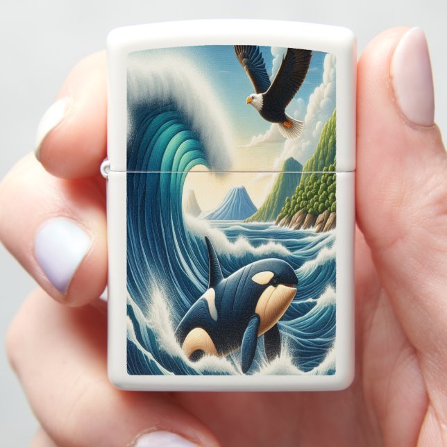 Majestic Encounter Zippo Lighter (In Hand)