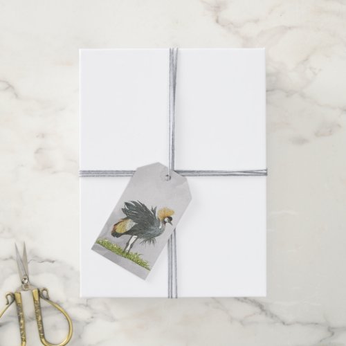Majestic Endangered Grey Crowned Crane Gift Tags