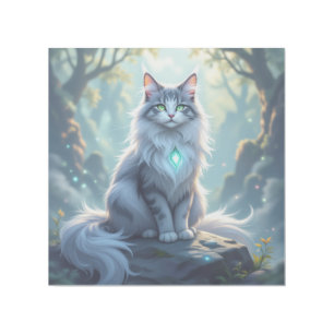 **Majestic Fantasy Cat with Mystical Aura – High F Gallery Wrap